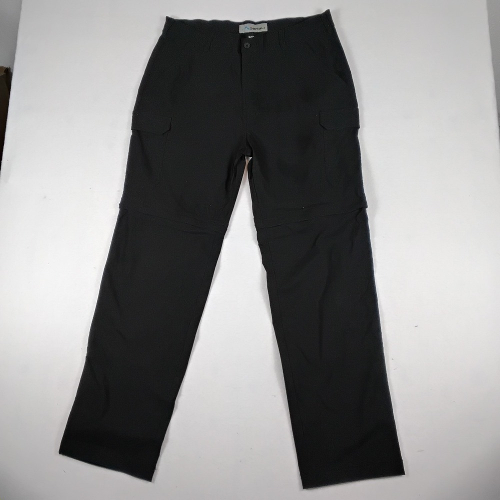Denali Mens Cargo Pants 34x32 Black Hiking Outdoor Utility Travel Performance